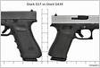 Glock G17 vs Glock G43X size comparison Handgun Her